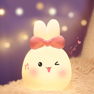 Pat Star Projection Lamp Sugar Milk Rabbit Silicone Night Light Birthday Gift