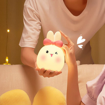 Pat Star Projection Lamp Sugar Milk Rabbit Silicone Night Light Birthday Gift